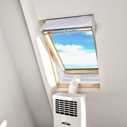 HOOMEE Tissu d’Isolation pour Fenêtre à Pivot Central avec Un Périmètre Allant Jusqu’à 380cm- pour Climatiseur Mobile et Sèche-L