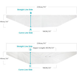 HOOMEE Tissu d’Isolation pour Fenêtre à Pivot Central avec Un Périmètre Allant de 381cm à 460cm - pour Climatiseur Mobile et Sèc