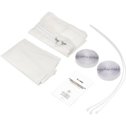 HOOMEE Tissu d’Isolation pour Fenêtre à Pivot Central avec Un Périmètre Allant de 381cm à 460cm - pour Climatiseur Mobile et Sèc