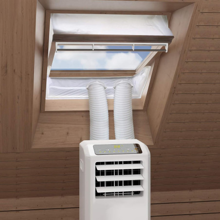 HOOMEE Tissu d’Isolation pour Fenêtre à Pivot Central avec Un Périmètre Allant Jusqu’à 540cm- pour Climatiseur Mobile et Sèche-L