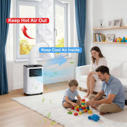 Kit Calfeutrage Climatiseur, Joint de Fenetre Universel pour Climatiseur Mobile et Sèche-Linge, Tissu Hot Air Stop, Isolant Anti