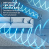 Rowenta Turbo Silence Compact 3D Multiflow, Ventilateur sur Pied, Silencieux 19 dB, Portée 25 m, Oscillation Multidirectionnelle