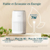 LEVOIT Purificateur d'Air Chambre, Filtration Efficace contre Allergies et Odeurs, Silencieux, avec Éponge d'Aromathérapie, 7W É