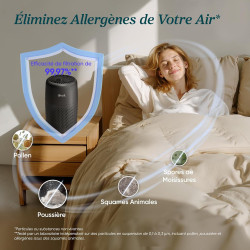 LEVOIT Purificateur d'air avec filtre HEPA, purificateur d'air avec aromathérapie, silencieux et faible consommation d'énergie 7