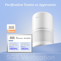 LEVOIT Purificateur d'Air Masion avec HEPA Filtre, CADR 187m³/h, 360° Purifier, 24dB Mode Veille, 100% Sans Ozone, avec 3 Vitess