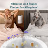 LEVOIT Purificateur d'Air Masion avec HEPA Filtre, CADR 187m³/h, 360° Purifier, 24dB Mode Veille, 100% Sans Ozone, avec 3 Vitess