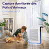 LEVOIT Purificateur d'air pour allergies avec mode animal, CADR 416 m³/h, jusqu'à 108 ㎡, pour fumeurs, double capteur et filtre 