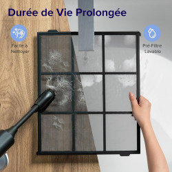 LEVOIT Purificateur d'air pour allergies avec mode animal, CADR 416 m³/h, jusqu'à 108 ㎡, pour fumeurs, double capteur et filtre 