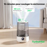 Homvana Humidificateur d'Air bébé, 3.6 L Cool Mist Top-Fill, 16dB Silencieux, 34H Durable Humidificateu Chambre, Plante, BPA Fre