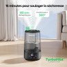 Homvana humidificateur d'air bébé, 3.6 l cool mist top-fill, 16db silencieux, 34h durable humidificateu chambre, plante, bpa fre