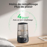 Homvana humidificateur d'air bébé, 3.6 l cool mist top-fill, 16db silencieux, 34h durable humidificateu chambre, plante, bpa fre
