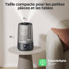 Homvana humidificateur d'air bébé, 3.6 l cool mist top-fill, 16db silencieux, 34h durable humidificateu chambre, plante, bpa fre