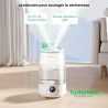 Homvana Humidificateur d'Air bébé, 3.6 L Cool Mist Top-Fill, 16dB Silencieux, 34H Durable Humidificateu Chambre, Plante, BPA Fre
