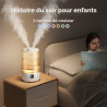 Homvana Humidificateur d'Air bébé, 3.6 L Cool Mist Top-Fill, 16dB Silencieux, 34H Durable Humidificateu Chambre, Plante, BPA Fre