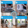 MIDEA Climatiseur PortaSplit Mobile Silencieux 4-in-1| 12000 BTU | Chauffage et Climatisation Portable Prêt à Poser 3,5kW- Clim 