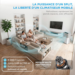 MIDEA Climatiseur PortaSplit Mobile Silencieux 4-in-1| 12000 BTU | Chauffage et Climatisation Portable Prêt à Poser 3,5kW- Clim 