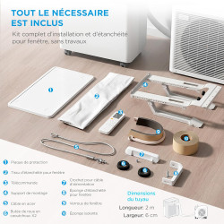 MIDEA Climatiseur PortaSplit Mobile Silencieux 4-in-1| 12000 BTU | Chauffage et Climatisation Portable Prêt à Poser 3,5kW- Clim 