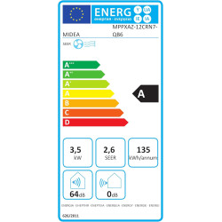 MIDEA Climatiseur Mobile Silencieux 12000 BTU avec Évacuation | 4 en 1: Climatisation, Ventilation, Déshumidification, Sleep | C