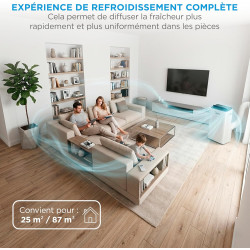 MIDEA Climatiseur Mobile Silencieux 9000 BTU avec Évacuation | 4 en 1: Climatisation, Ventilation, Déshumidification, Sleep | Cl