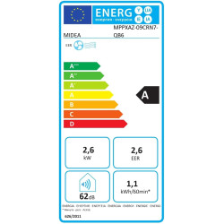 MIDEA Climatiseur Mobile Silencieux 9000 BTU avec Évacuation | 4 en 1: Climatisation, Ventilation, Déshumidification, Sleep | Cl
