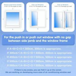 MOEGFY 400CM Kit Joint de Fenêtre Climatisation Mobile, Accessoire Climatiseur Portatif Fonctionne avec Les Unités De Climatisat