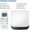 Comfee Climatiseur Mobile Portable 9000 BTU/h 2,6kW, 3-EN-1 Refroidisseur Déshumidificateur Ventilateur, Follow me, Minuterie, M