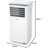 Comfee Climatiseur Mobile Portable 9000 BTU/h 2,6kW, 3-EN-1 Refroidisseur Déshumidificateur Ventilateur, Follow me, Minuterie, M