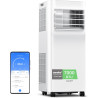 COMFEE' Climatiseur Mobile 7000 BTU/h 2kW, Contrôle APP, 3 Modes, 3 Vitesses de ventilation, Minuterie 24H, Dimensions compactes