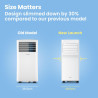 COMFEE' Climatiseur Mobile 7000 BTU/h 2kW, Contrôle APP, 3 Modes, 3 Vitesses de ventilation, Minuterie 24H, Dimensions compactes