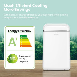 COMFEE' Climatiseur Mobile 10000 BTU/H 2,9kW, 3 Modes, Economie d'énergie Classe A+, Mode nuit, Minuterie 24H, Pour pièces de 33