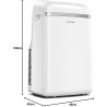 COMFEE' Climatiseur Mobile 10000 BTU/H 2,9kW, 3 Modes, Economie d'énergie Classe A+, Mode nuit, Minuterie 24H, Pour pièces de 33