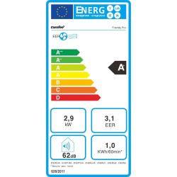 COMFEE' Climatiseur Mobile 10000 BTU/H 2,9kW, 3 Modes, Economie d'énergie Classe A+, Mode nuit, Minuterie 24H, Pour pièces de 33