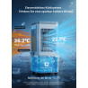 Climatiseur Mobile, Rafraîchisseur d’Air 3-en-1, Refroidisseur Évaporatif, Réservoir 12L, 3 Vitesses, Oscillation 60°, 35dB Sile