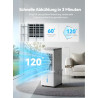 Climatiseur Mobile, Rafraîchisseur d’Air 3-en-1, Refroidisseur Évaporatif, Réservoir 12L, 3 Vitesses, Oscillation 60°, 35dB Sile