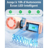 Kouric Ventilateur Portable Turbo, 199 Vitesses Réglables|Batterie 3500mAh Autonomie 10 Heures|Mini Ventilateur de Poche avec Éc