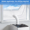 Kit Calfeutrage Climatiseur,Calfeutrage Fenetre Climatiseur Portable,Kit Fenetre pour Clim Mobile,Joint de Fenêtre Universel Pou