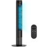 Ventilateur Colonne Silencieux, Ventilateur Tour avec Télécommande & Écran LED, 5 Modes Intelligents & 6 Vitesses, Oscillation 7