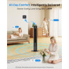 Ventilateur Colonne Silencieux, Ventilateur Tour avec Télécommande & Écran LED, 5 Modes Intelligents & 6 Vitesses, Oscillation 7