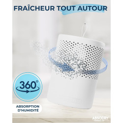 AbsoDry Duo Family - Déshumidificateur d'air anti moisissure non électrique - Absorbeur d'humidité - Pour une meilleure qualité 