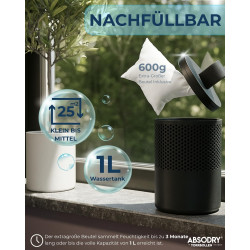 AbsoDry Duo Family - Déshumidificateur d'air anti moisissure non électrique - Absorbeur d'humidité - Pour une meilleure qualité 