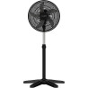 Rowenta Turbo Essential Ventilateur sur pied, Puissant, Design, Durable, Performant, Ecoconçu, 3 vitesses VU3110F3, Noir