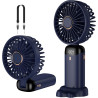 Mini ventilateur portable, rechargeable, petit ventilateur de poche avec 5 vitesses, batterie intégrée de 4200 mAh, ventilateur 