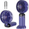 Mini ventilateur portable, rechargeable, petit ventilateur de poche avec 5 vitesses, batterie intégrée de 4200 mAh, ventilateur 