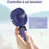 Mini ventilateur portable, rechargeable, petit ventilateur de poche avec 5 vitesses, batterie intégrée de 4200 mAh, ventilateur 
