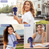 Mini ventilateur portable, rechargeable, petit ventilateur de poche avec 5 vitesses, batterie intégrée de 4200 mAh, ventilateur 