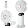 Mini ventilateur portable, rechargeable, petit ventilateur de poche avec 5 vitesses, batterie intégrée de 4200 mAh, ventilateur 