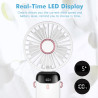 Mini ventilateur portable, rechargeable, petit ventilateur de poche avec 5 vitesses, batterie intégrée de 4200 mAh, ventilateur 