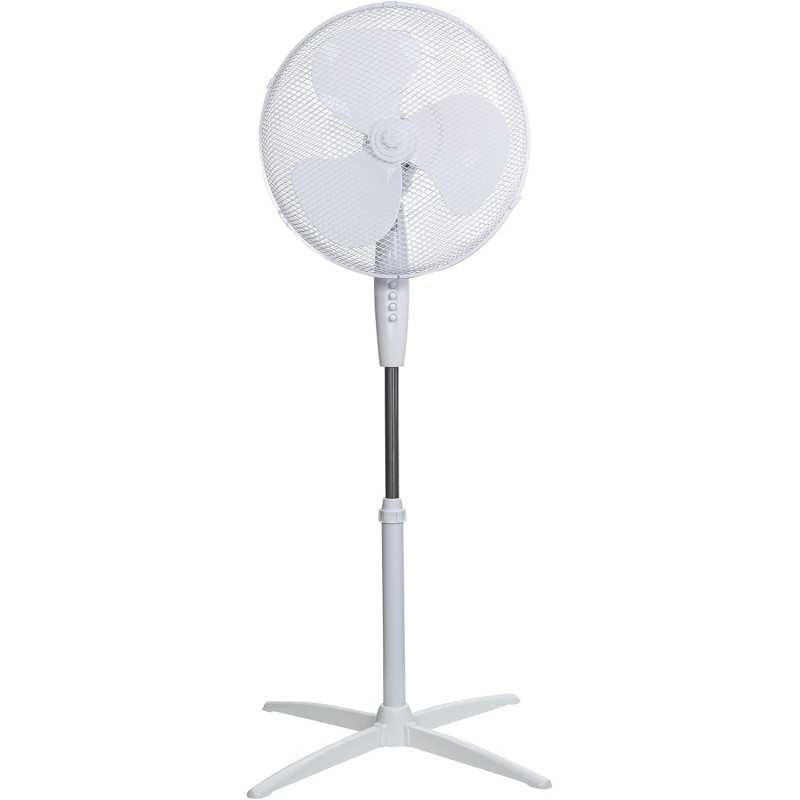 Russell Hobbs 16" Pouces, Léger, Ventilateur Sur Pied, 3 Vitesses, Oscillation Grand Angle, Flux D'Air Puissant, Hauteur Réglabl