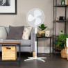 Russell Hobbs 16" Pouces, Léger, Ventilateur Sur Pied, 3 Vitesses, Oscillation Grand Angle, Flux D'Air Puissant, Hauteur Réglabl