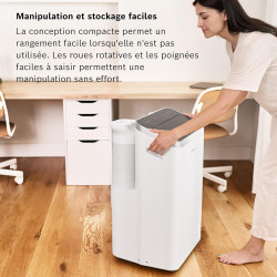 Bosch Cool 4000 Portable AC - 3 en 1 Climatiseur, Déshumidificateur, Ventilateur - 2,6 kW pour les pièces jusqu'à 35m² - Avec Mo